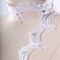 1 Yard 1 Inch White Sequined Polyester Bridal Flower Lace Trim